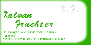 kalman fruchter business card